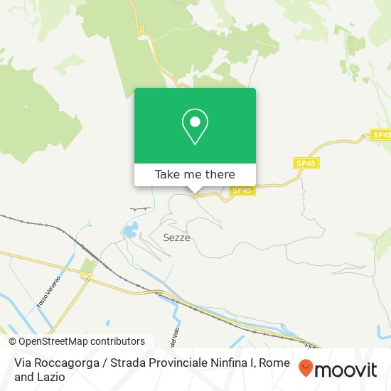 Via Roccagorga / Strada Provinciale Ninfina I map