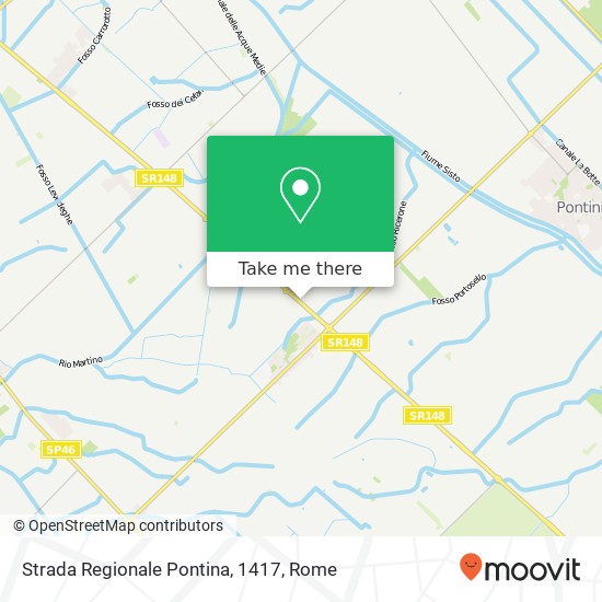 Strada Regionale Pontina, 1417 map