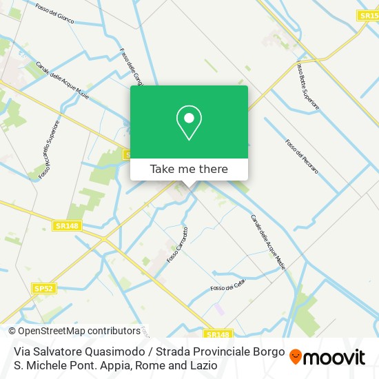 Via Salvatore Quasimodo / Strada Provinciale Borgo S. Michele Pont. Appia map