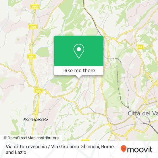 Via di Torrevecchia / Via Girolamo Ghinucci map