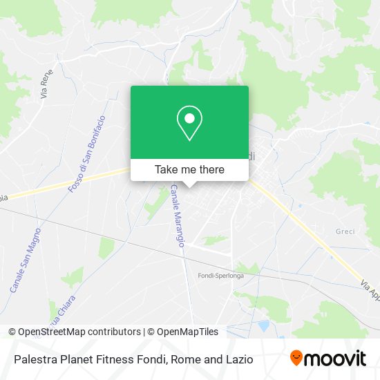 Palestra Planet Fitness Fondi map