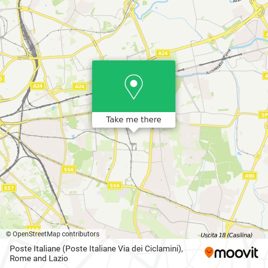 Poste Italiane (Poste Italiane Via dei Ciclamini) map