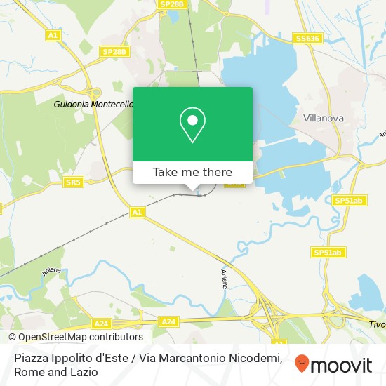 Piazza Ippolito d'Este / Via Marcantonio Nicodemi map