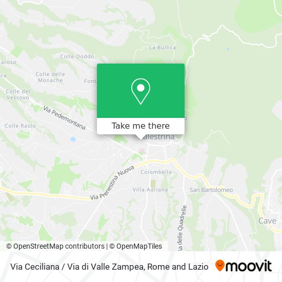 Via Ceciliana / Via di Valle Zampea map