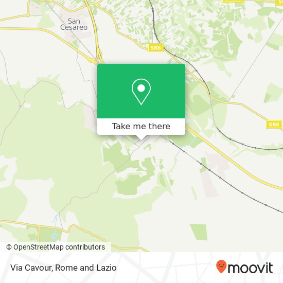 Via Cavour map