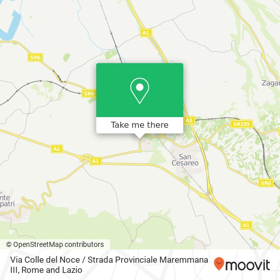 Via Colle del Noce / Strada Provinciale Maremmana III map