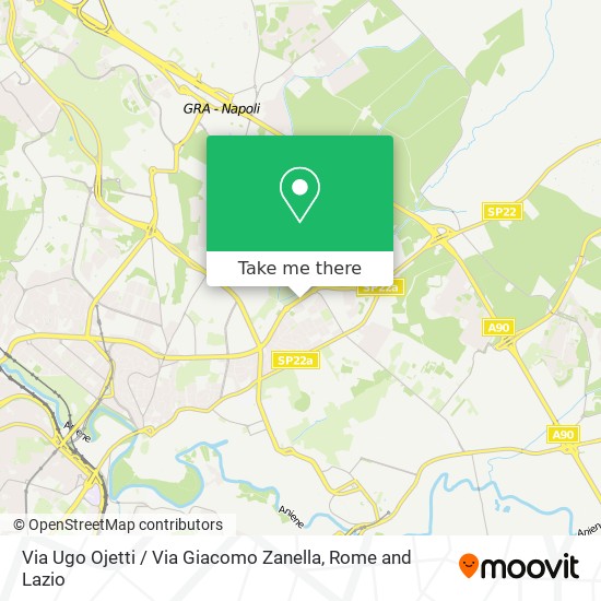 Via Ugo Ojetti / Via Giacomo Zanella map