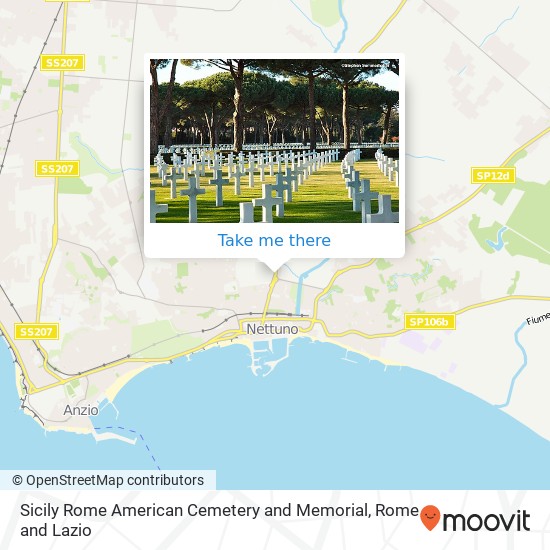 Sicily Rome American Cemetery and Memorial map