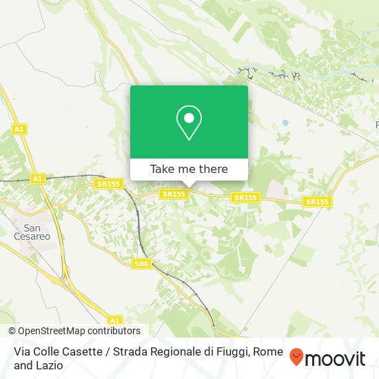 Via Colle Casette / Strada Regionale di Fiuggi map