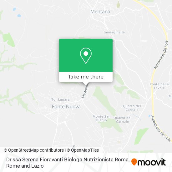 Dr.ssa Serena Fioravanti Biologa Nutrizionista Roma map