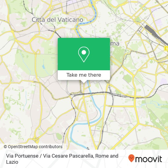 Via Portuense / Via Cesare Pascarella map