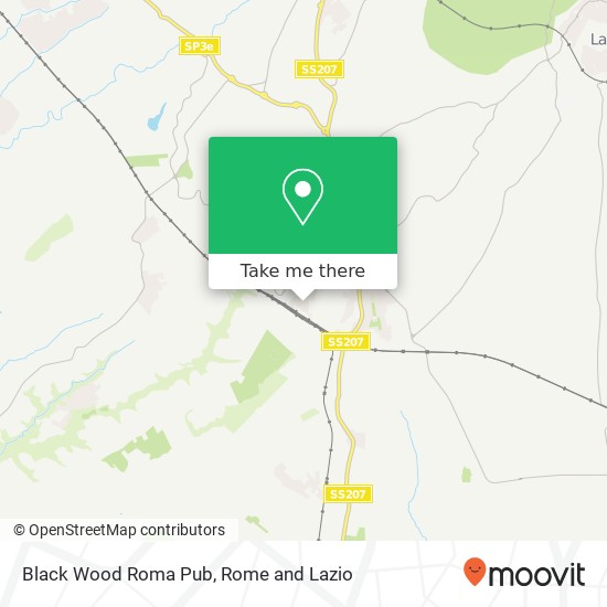 Black Wood Roma Pub map