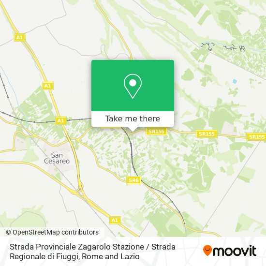 Strada Provinciale Zagarolo Stazione / Strada Regionale di Fiuggi map