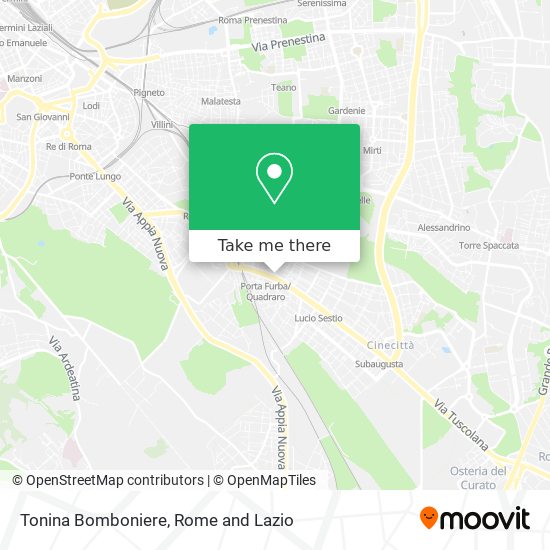 Tonina Bomboniere map
