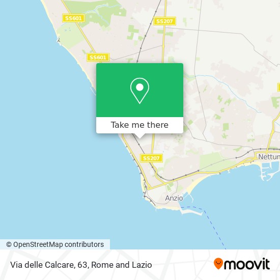 Via delle Calcare, 63 map