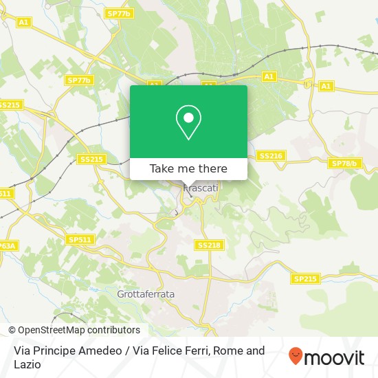 Via Principe Amedeo / Via Felice Ferri map