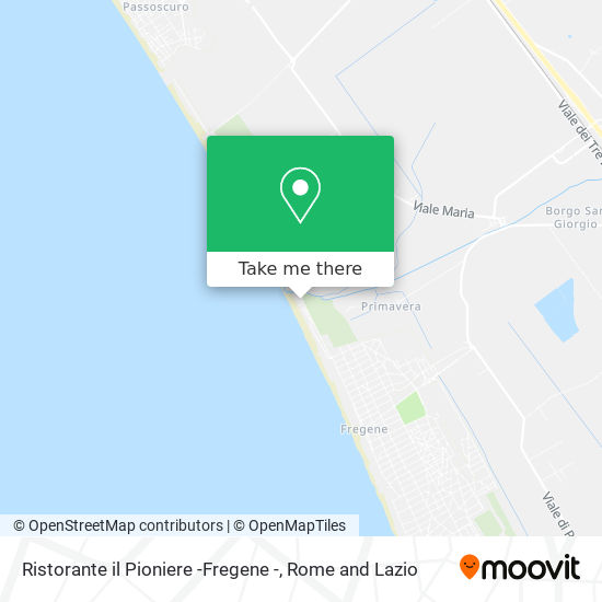 Ristorante il Pioniere -Fregene - map