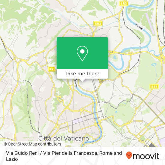 Via Guido Reni / Via Pier della Francesca map