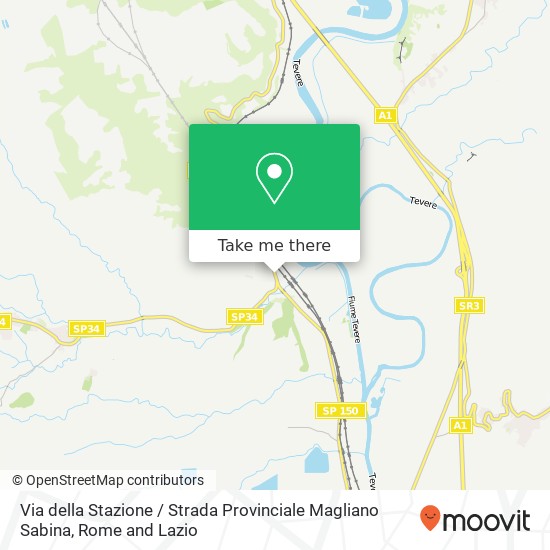 Via della Stazione / Strada Provinciale Magliano Sabina map