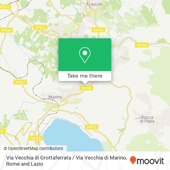 Via Vecchia di Grottaferrata / Via Vecchia di Marino map