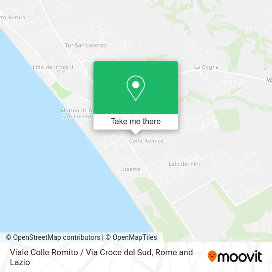 Colle Romito Avenue / Croce del Sud Street map