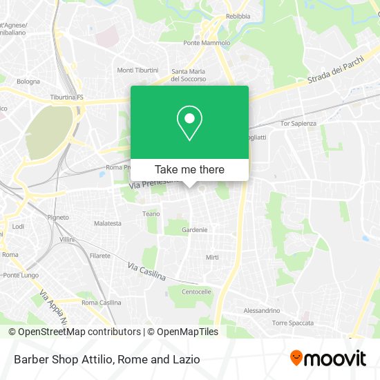 Barber Shop Attilio map