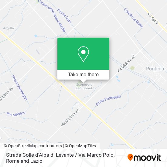 Strada Colle d'Alba di Levante / Via Marco Polo map