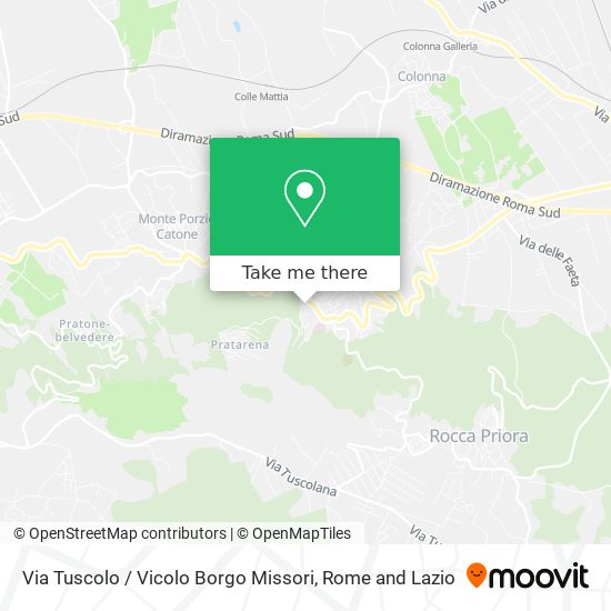 Via Tuscolo / Vicolo Borgo Missori map