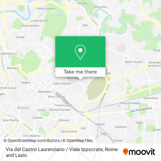 Via del Castro Laurenziano / Viale Ippocrate map