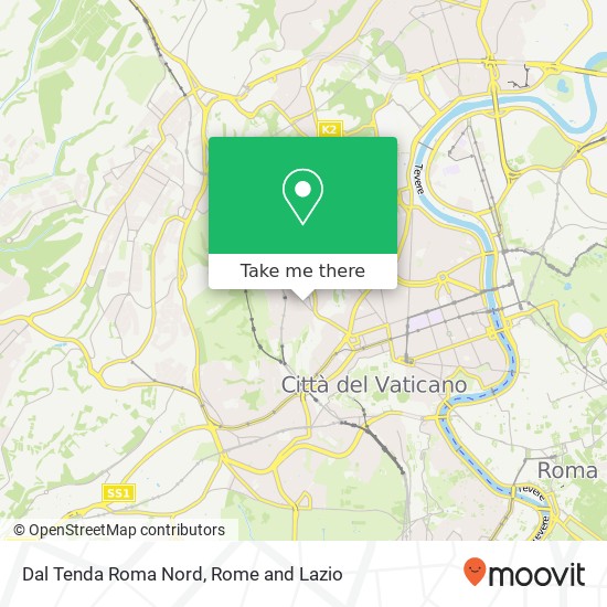 Dal Tenda Roma Nord map