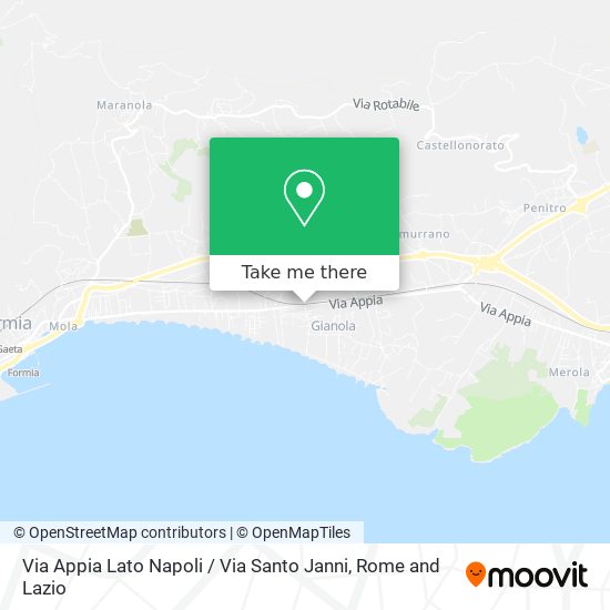 Via Appia Lato Napoli / Via Santo Janni map