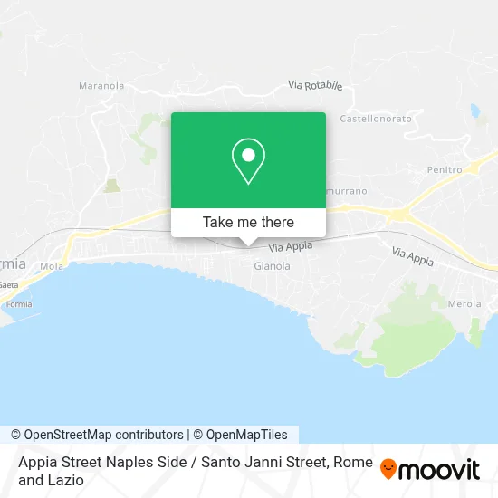 Appia Street Naples Side / Santo Janni Street map
