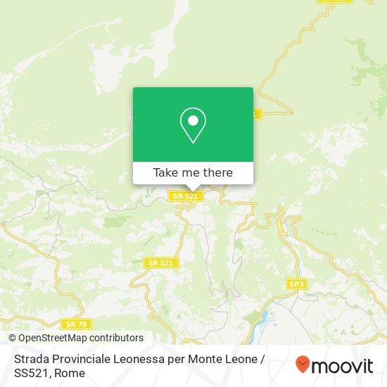 Strada Provinciale Leonessa per Monte Leone / SS521 map