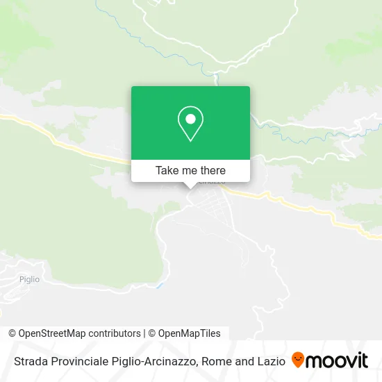 Provincial Road Piglio-Arcinazzo map