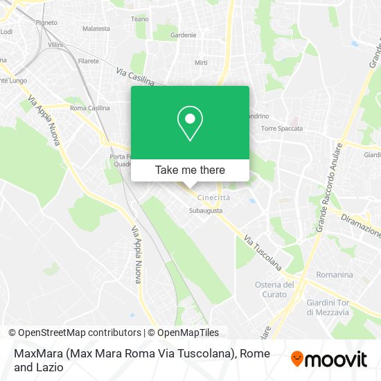 MaxMara (Max Mara Roma Via Tuscolana) map