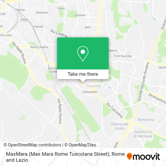 MaxMara (Max Mara Rome Tuscolana Street) map
