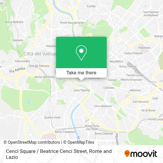 Cenci Square / Beatrice Cenci Street map