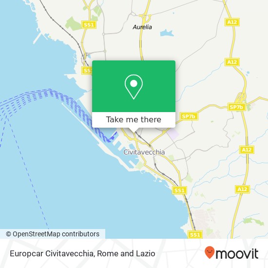 Europcar Civitavecchia map