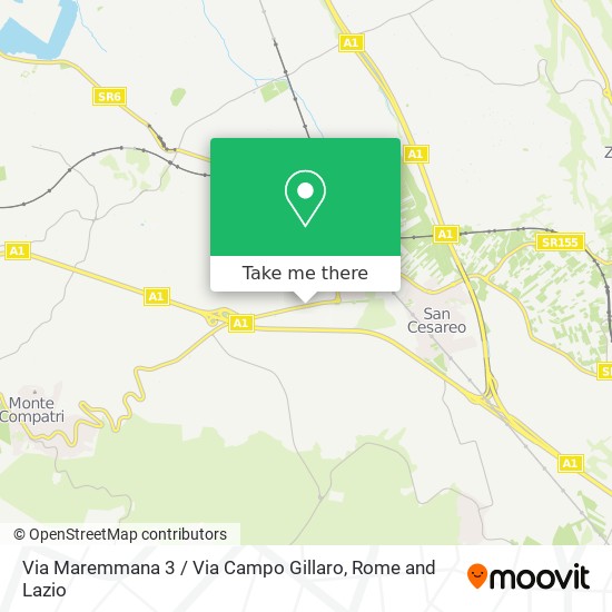 Via Maremmana 3 / Via Campo Gillaro map
