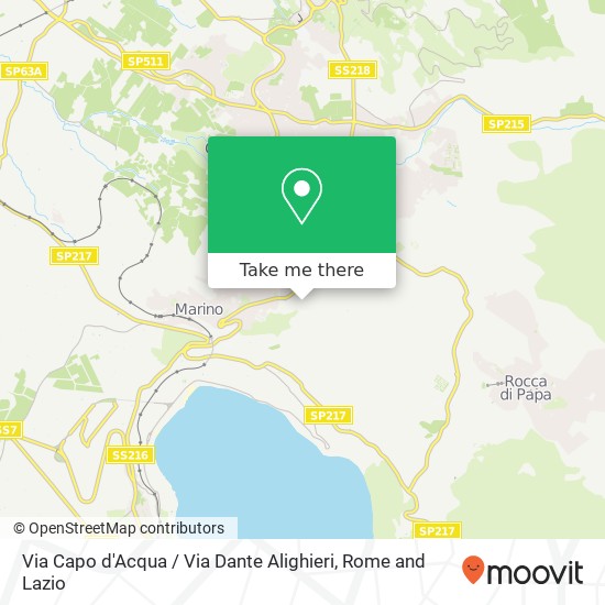 Via Capo d'Acqua / Via Dante Alighieri map