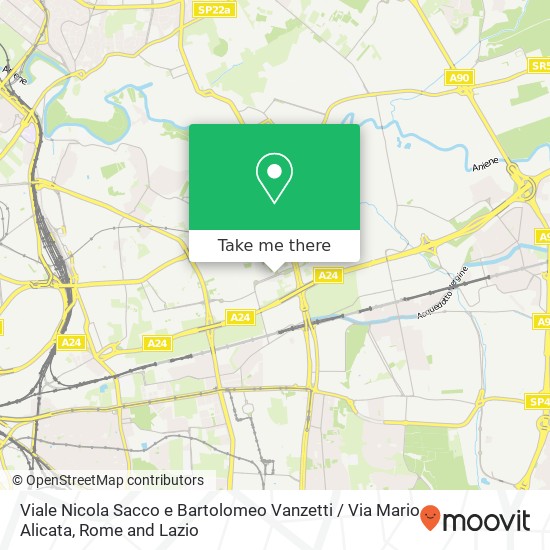 Viale Nicola Sacco e Bartolomeo Vanzetti / Via Mario Alicata map