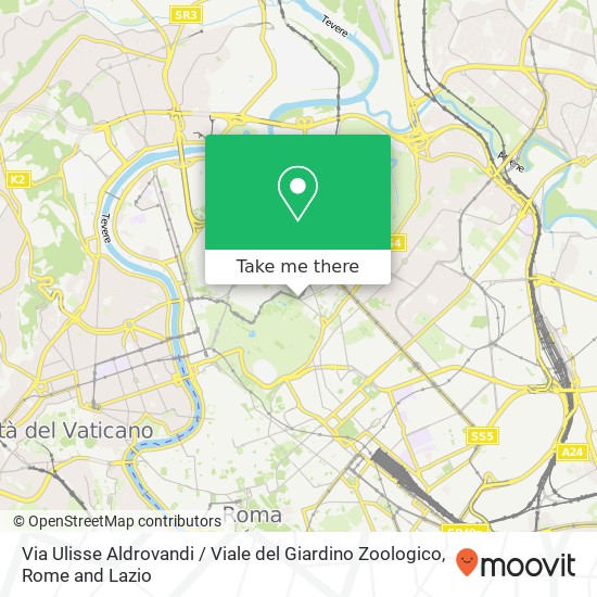 Via Ulisse Aldrovandi / Viale del Giardino Zoologico map