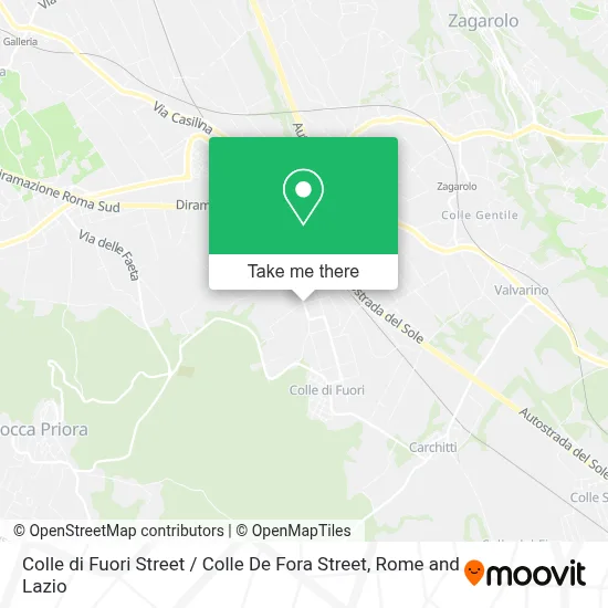 Colle di Fuori Street / Colle De Fora Street map