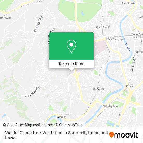 Via del Casaletto / Via Raffaello Santarelli map