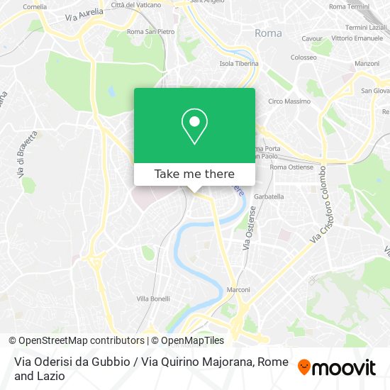 Via Oderisi da Gubbio / Via Quirino Majorana map