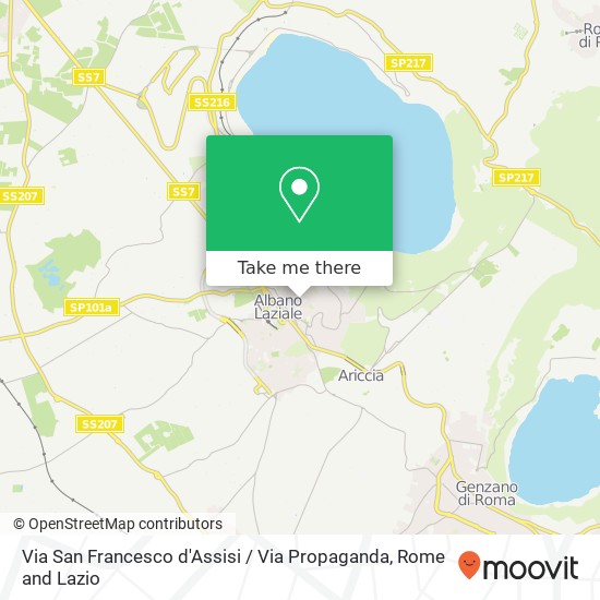 Via San Francesco d'Assisi / Via Propaganda map