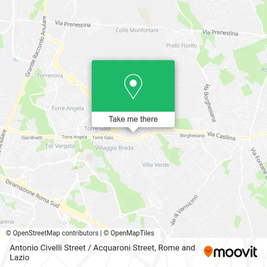 Antonio Civelli Street / Acquaroni Street map