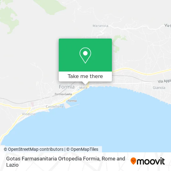 Gotas Pharmaceutical Orthopedics Formia map