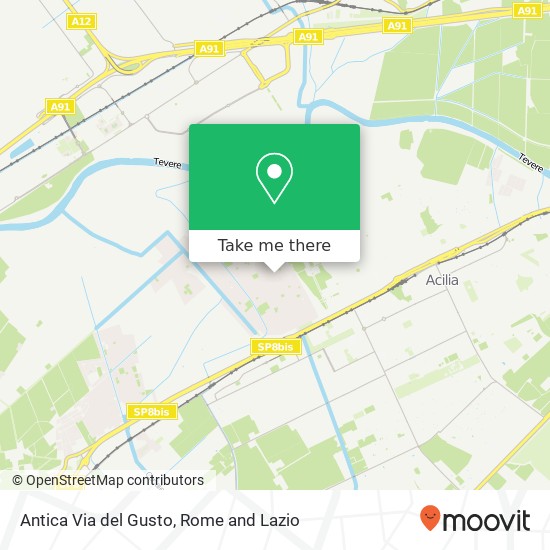 Antica Via del Gusto map