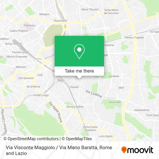 Visconte Maggiolo Street / Mario Baratta Street map